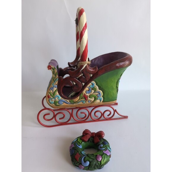 jim shore  Christmas “Jingle All The Way” Sleigh & Wreath Ornament - Picture 2 of 5